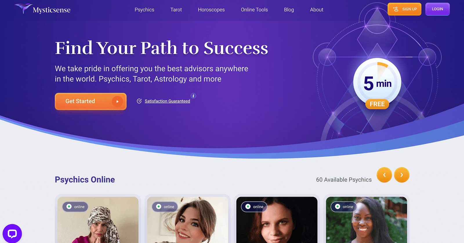 Mysticsense website